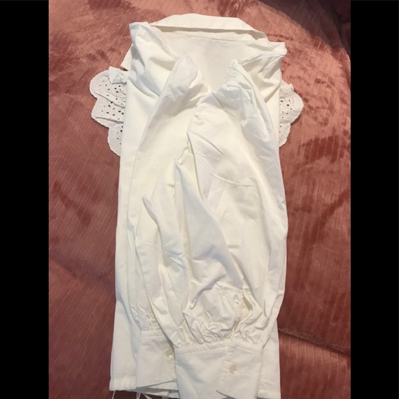 ZARA BLOUSE COTTON DRAWSTRING BOTTOM - Picture 6 of 10